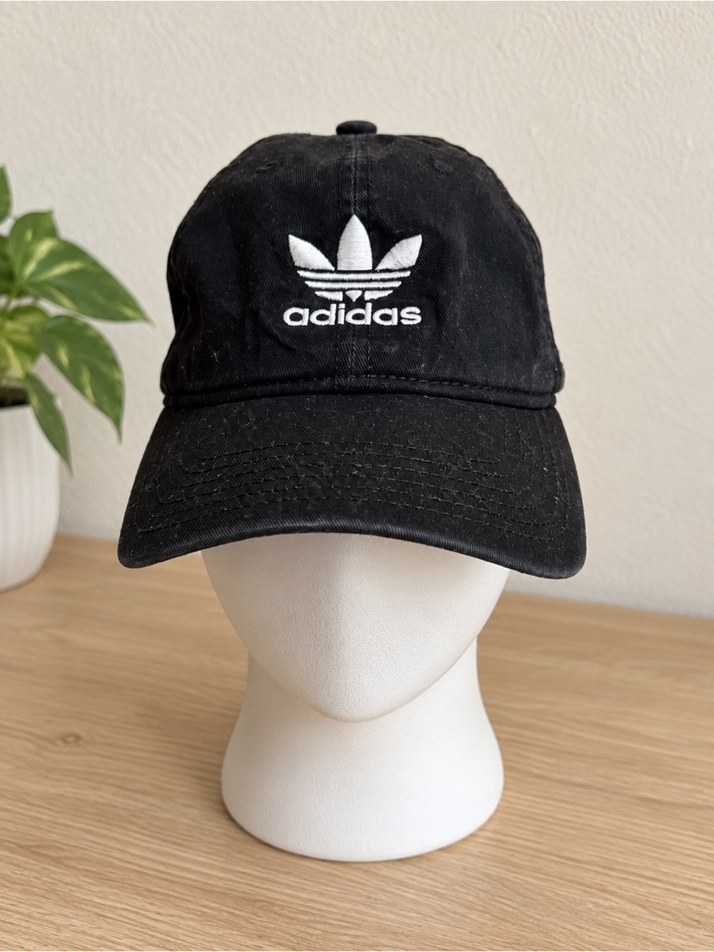 adidas Kids Black Trefoil Baseball Cap